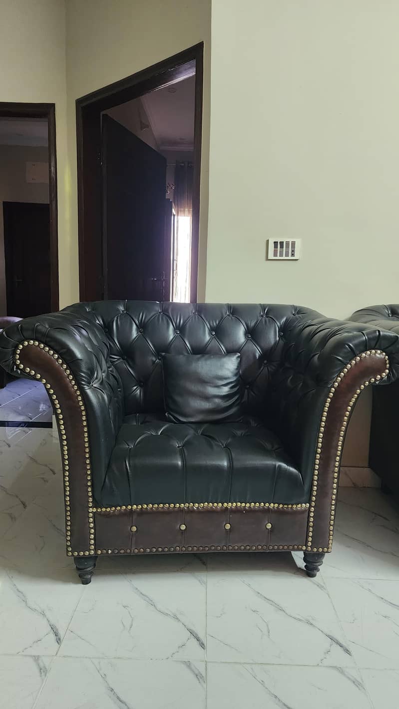 Solid Wood 6-Seater Sofa Set 1