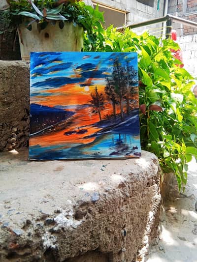 Landscape Painting " The road to Golden Silence "
