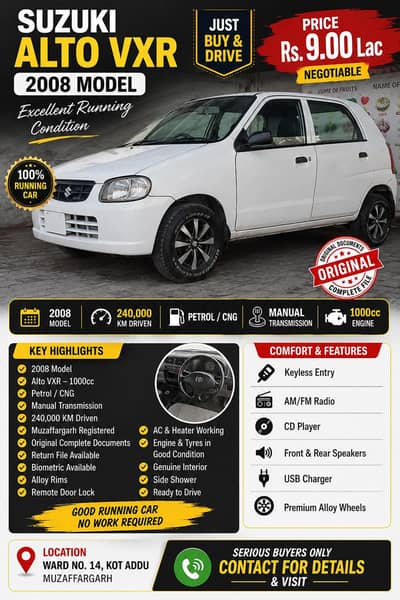 Suzuki Alto 1000cc  VXR 2008
