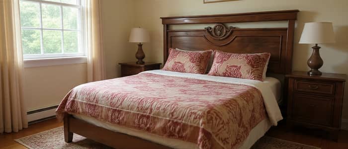 Bed, king size bed, dressing table, side tables , full size bed