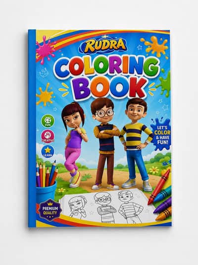 Rudra Cartoon Coloring Book for kids