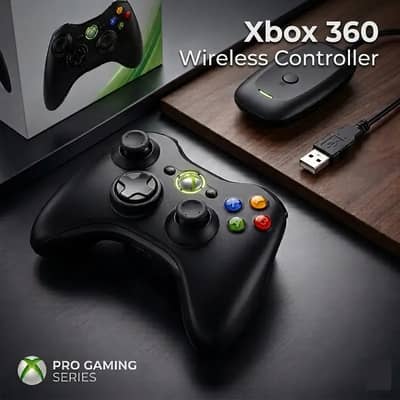 Xbox 360 Wireless Controller - 2.4GHz Wireless with USB Receiver