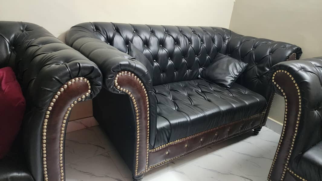 Solid Wood 6-Seater Sofa Set 2