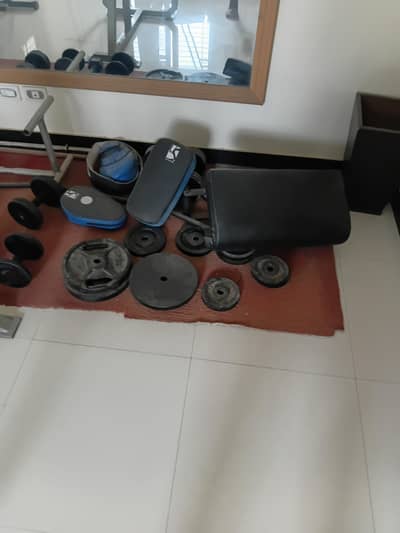 COMPLETE HOME GYM WITH PUNCHING BAG AND FITNESS GEAR