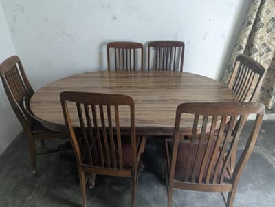 Dining table with 6 chairs for sale