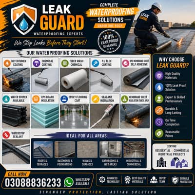 Waterproofing Services | Roof & Terrace Waterproofing | Leak Guard