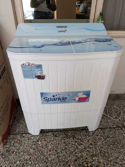 Homage washing machine model HW-49112SAG semi automatic with dryer