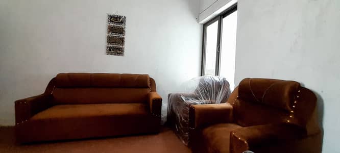 5 seater valvet covered sofas with basic keekar frame structure
