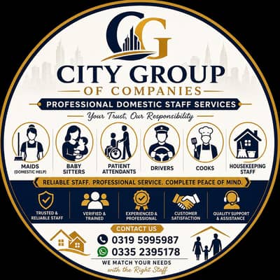 Reliable & Trained Domestic Staff provide.