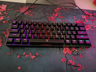Redragon K630 60% Mechanical Keyboard (Blue Switches) - Good Condition