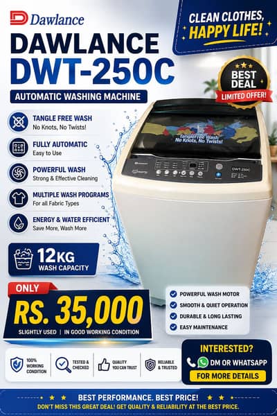 Dawnlance 12kg Dwt 250C automatic washing machine