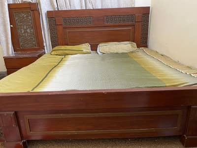 King Size wooden bed