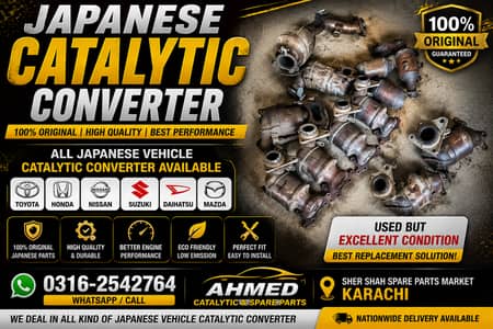 Tamam Japanese Cars ke Original Catalytic Converters available hain.