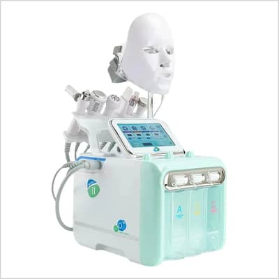 7 in 1 Hydra Facial Machine + Hydrafacial Serums + Table | Complete