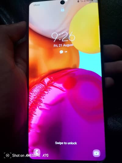 Samsung Mobile A71 PTA Aprovved 8/128 with box 10/10