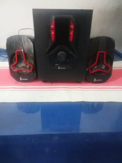 Lunar sound blue tooth USB system with two small speaker