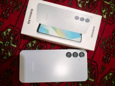 Samsung Mobile A16 6gb 128gb complte box 2 month warranty reamianig