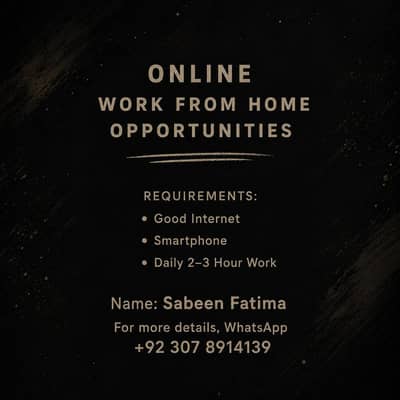 Online work oppurtunity