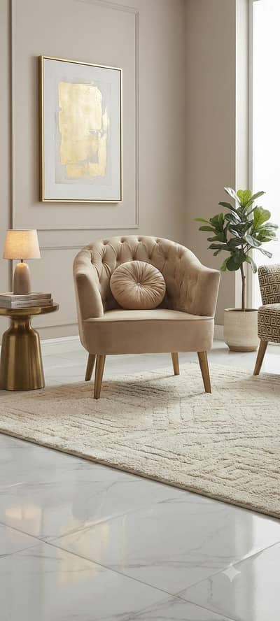Luxury Tufted Accent  Sofa Chairs 2 Premium Quality