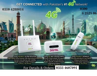 Zong 4G Internet Device NEW MODEM New sim router
