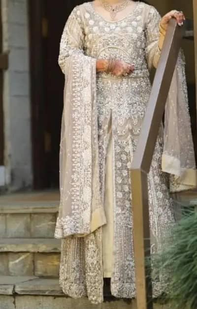 Heavy embellished Walima maxi