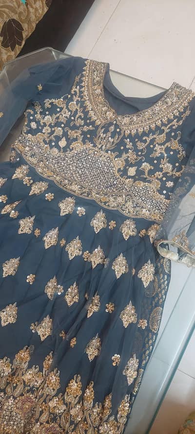 heavy embroidery short frock