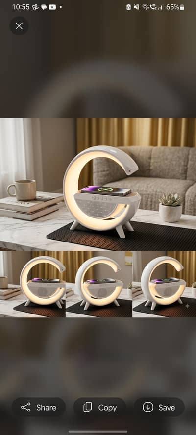 G-Shaped Atmosphere Lamp & Wireless Charger Speaker