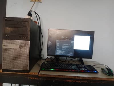 Dell Core i5 Complete PC Setup | 16GB RAM | SSD+HDD | LED Monitor