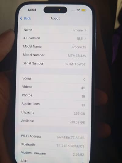 iPhone 15 256 hlt 99 water pack