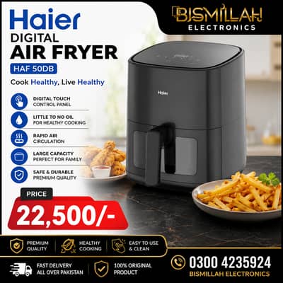 Haier Digital Air Fryer HAF 50DB | Digital Touch Control