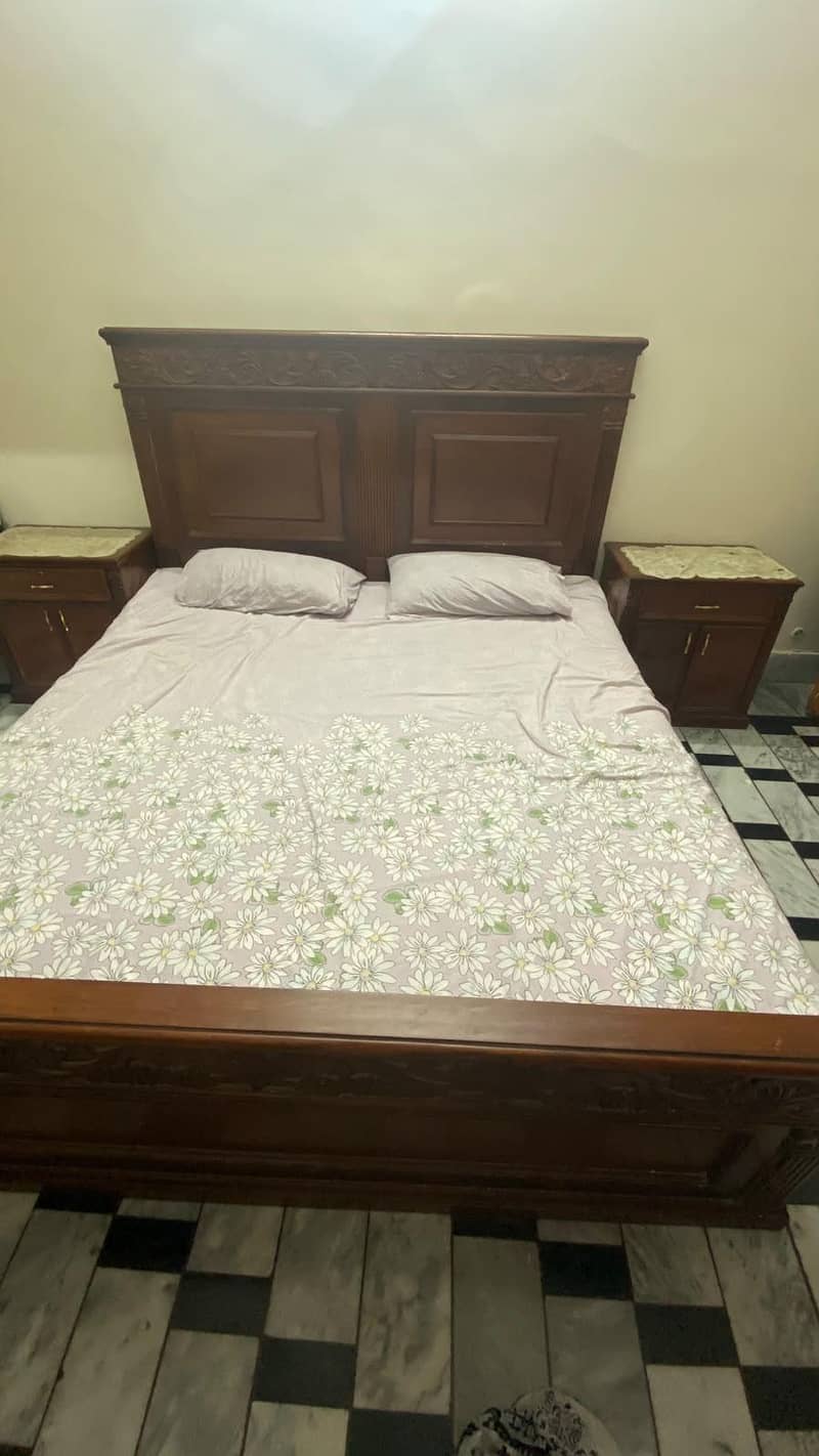 bed,two side table, showcase 1