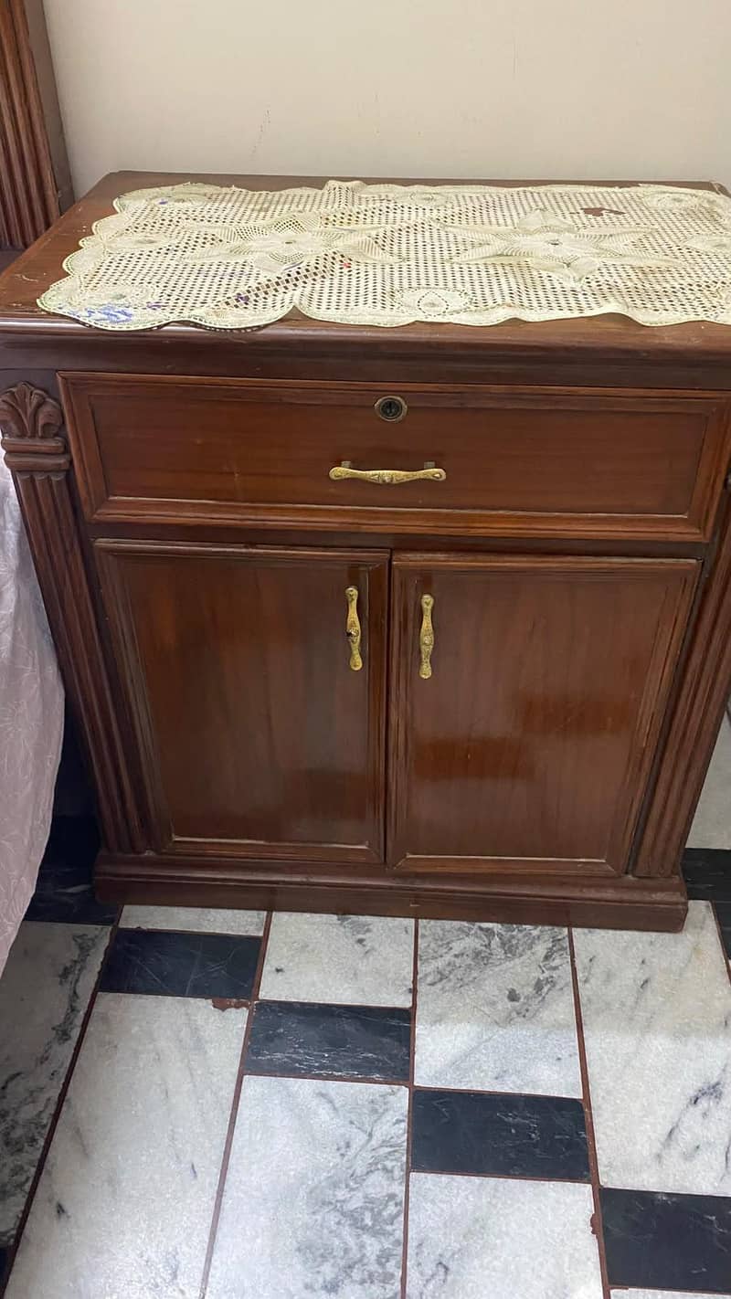 bed,two side table, showcase 2