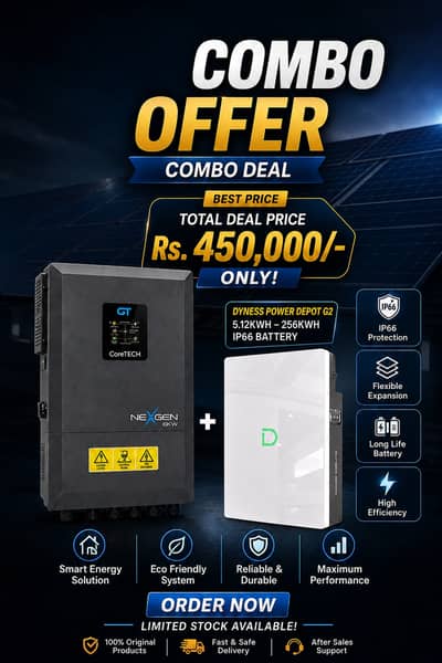 6KW Hybrid Inverter/CoreTECH + Dyness Power Depot G2 Battery | Combo