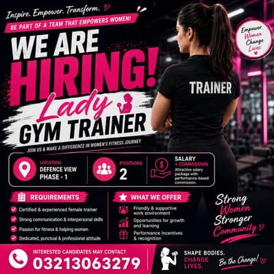 Lady Gym Trainer Required