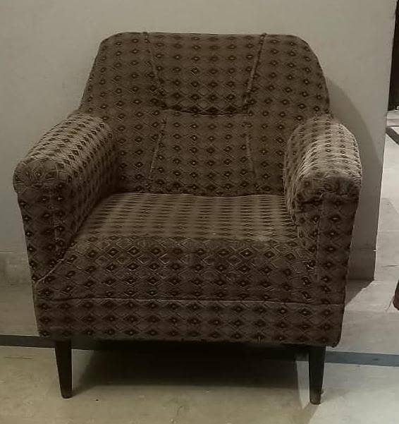 Old Solid Wood Five Seater Sofa Set 2
