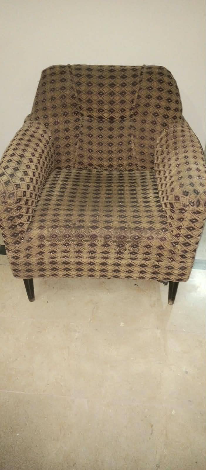 Old Solid Wood Five Seater Sofa Set 3
