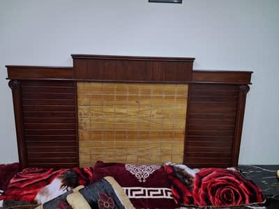 wooden King Size Bed with 2 Side Tables and Dresding Table