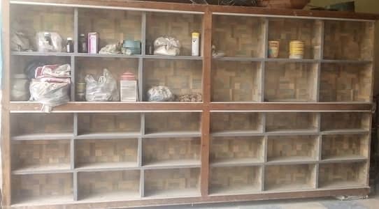 Good quality wooden 2 racks and 1 counter  for sale!