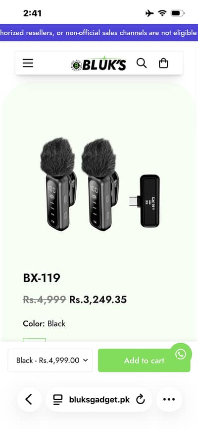 BX-119 with 1 year warranty
