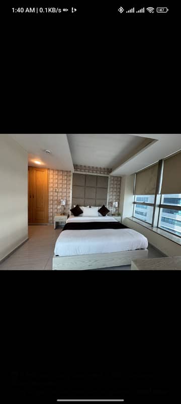 1BED LUXURY FURNISH APARTMENT AVAILABLE TONIGHT FOR RENT IN ISLAMABAD CENTURES MALL