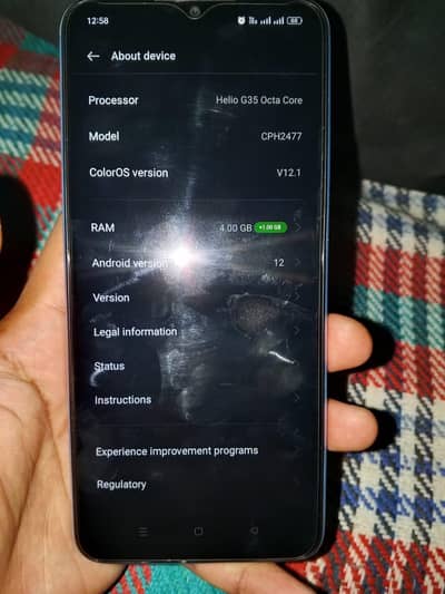 oppo A 17 k 4 gb complete box no open repair