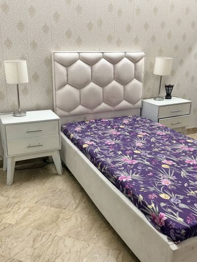 Bedroom Furniture Set – Bed, Side Tables & Wardrobe