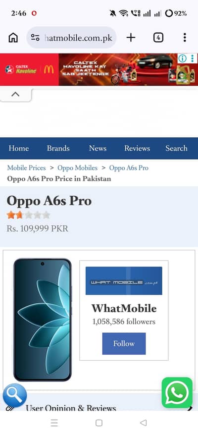 OPPO A6s pro 1 month and few days used