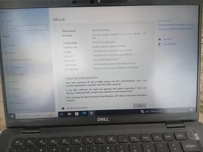Dell latitude 7420 ultrabook-intel i5 11th gen 8GB RAM-256GB SSD.