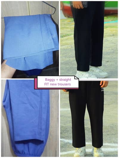 baggy + straight FIT trousers for men's