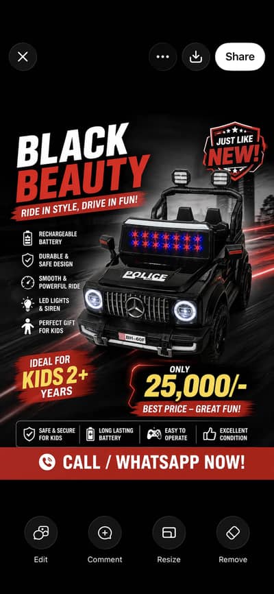 Kids Electric Car chargeable