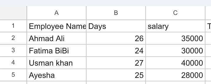 Google Sheets / Excel Salary Slip Banwani Hai