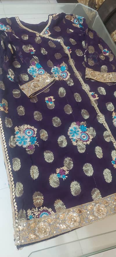 chiffon banarsi angrakha style suit