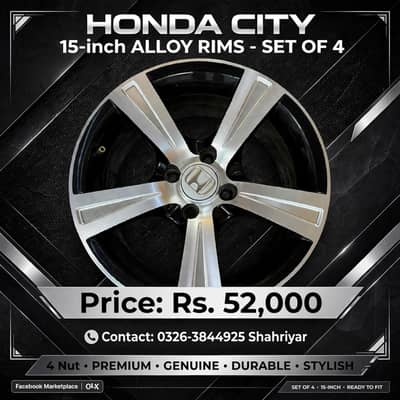 Honda City 15-inch Rims Set available