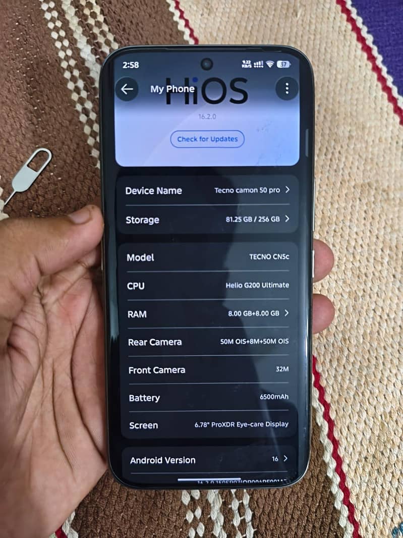 Tecno Camon 50 pro 7